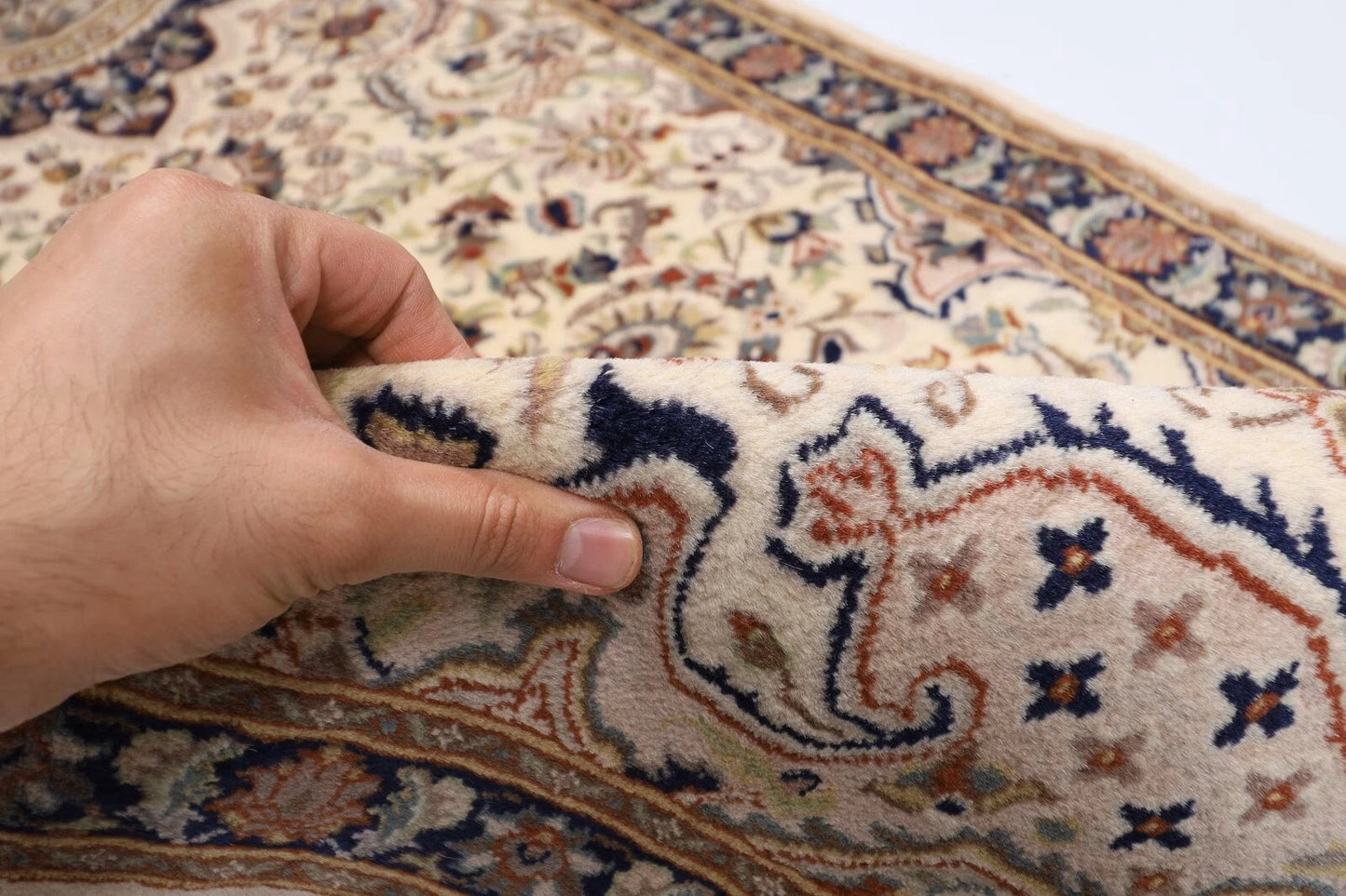 79 x 295 cm | Beige Afghan Tribal Hand Knotted Wool Runner