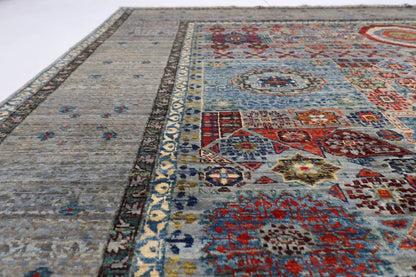 246 x 296 cm | Mamluk Afghan Tribal Hand Knotted Carpet