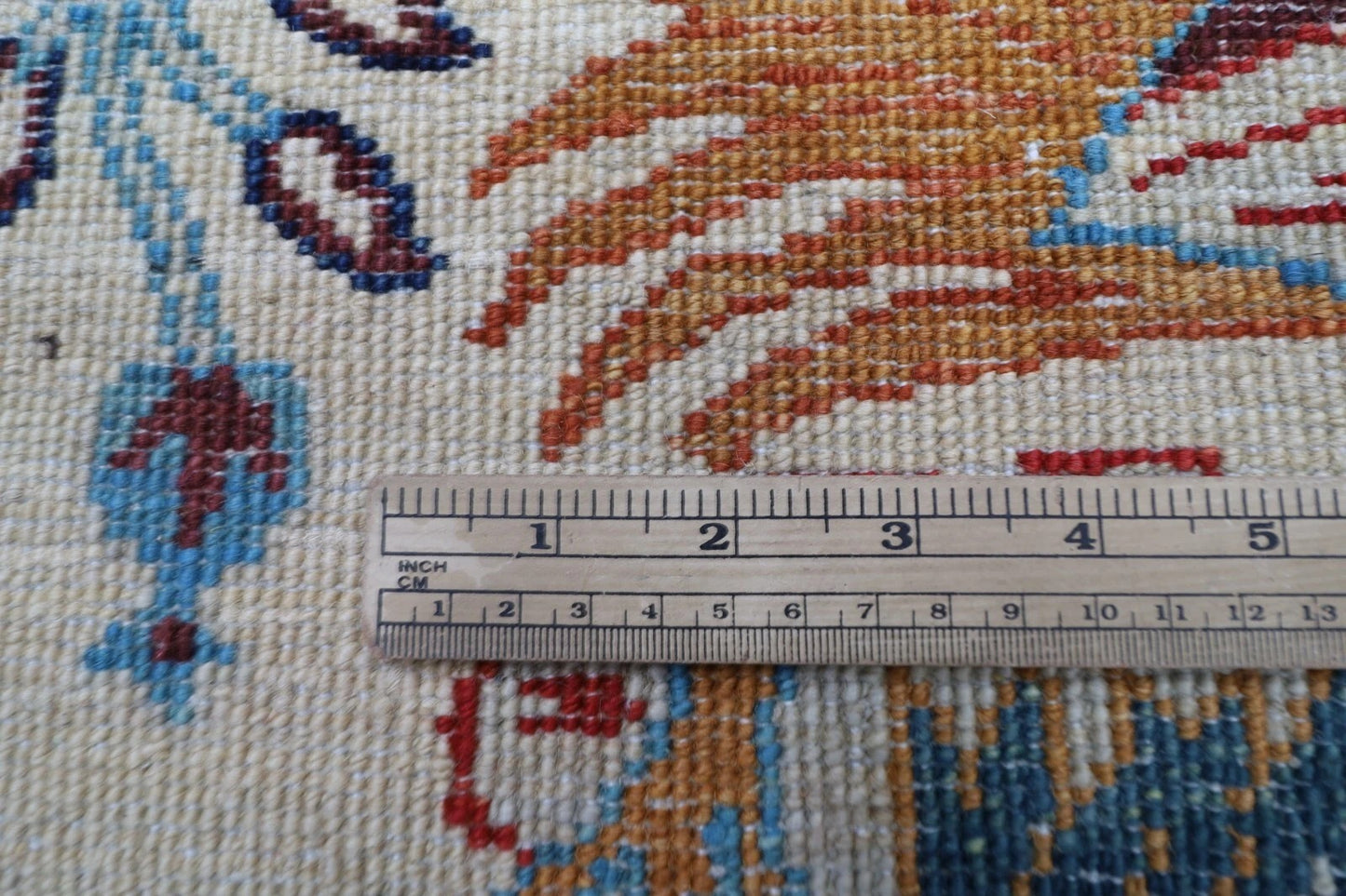 184 x 275 cm |  Birds Beige Afghan Tribal Hand Knotted Veg Dye Wool carpet