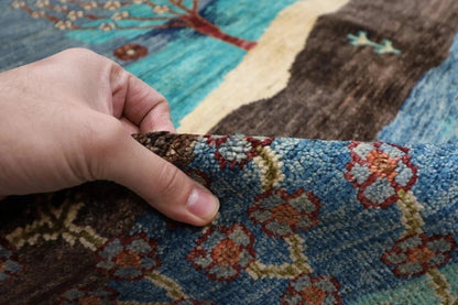 273 x 377 cm | Landscape Afghan Hand Knotted Carpet