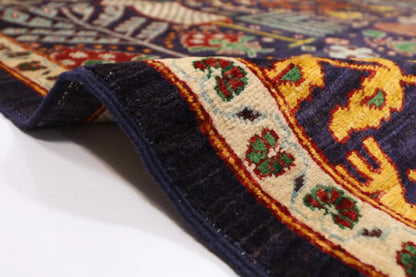 203 x 289 cm | Plants and Trees Afghan Tribal Hand Knotted Carpet