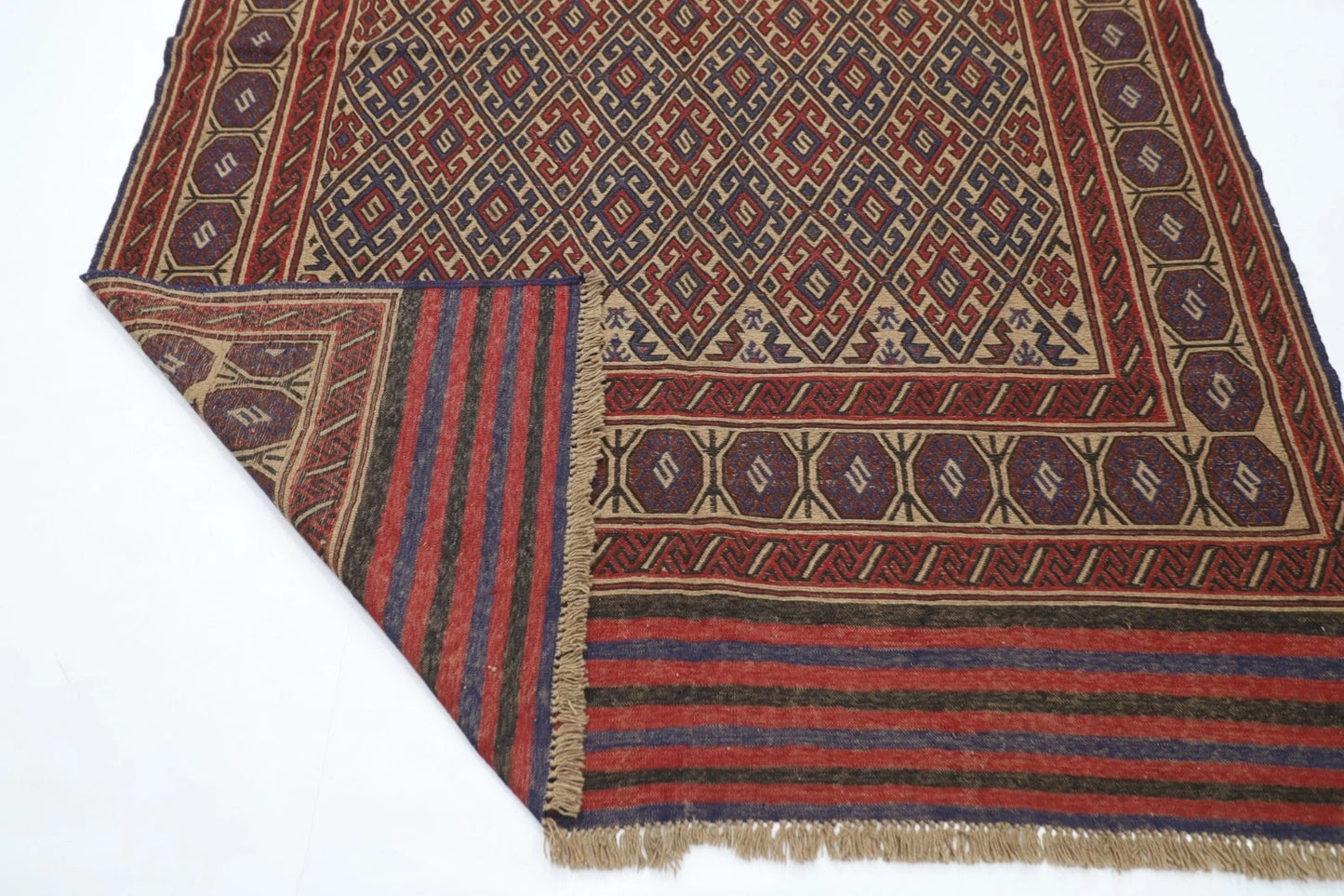 200 x 270 cm | Flat Weaved Kilim Afghan Tribal Hand Knotted Carpet