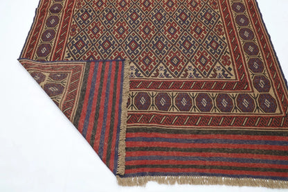 200 x 270 cm | Flat Weaved Kilim Afghan Tribal Hand Knotted Carpet