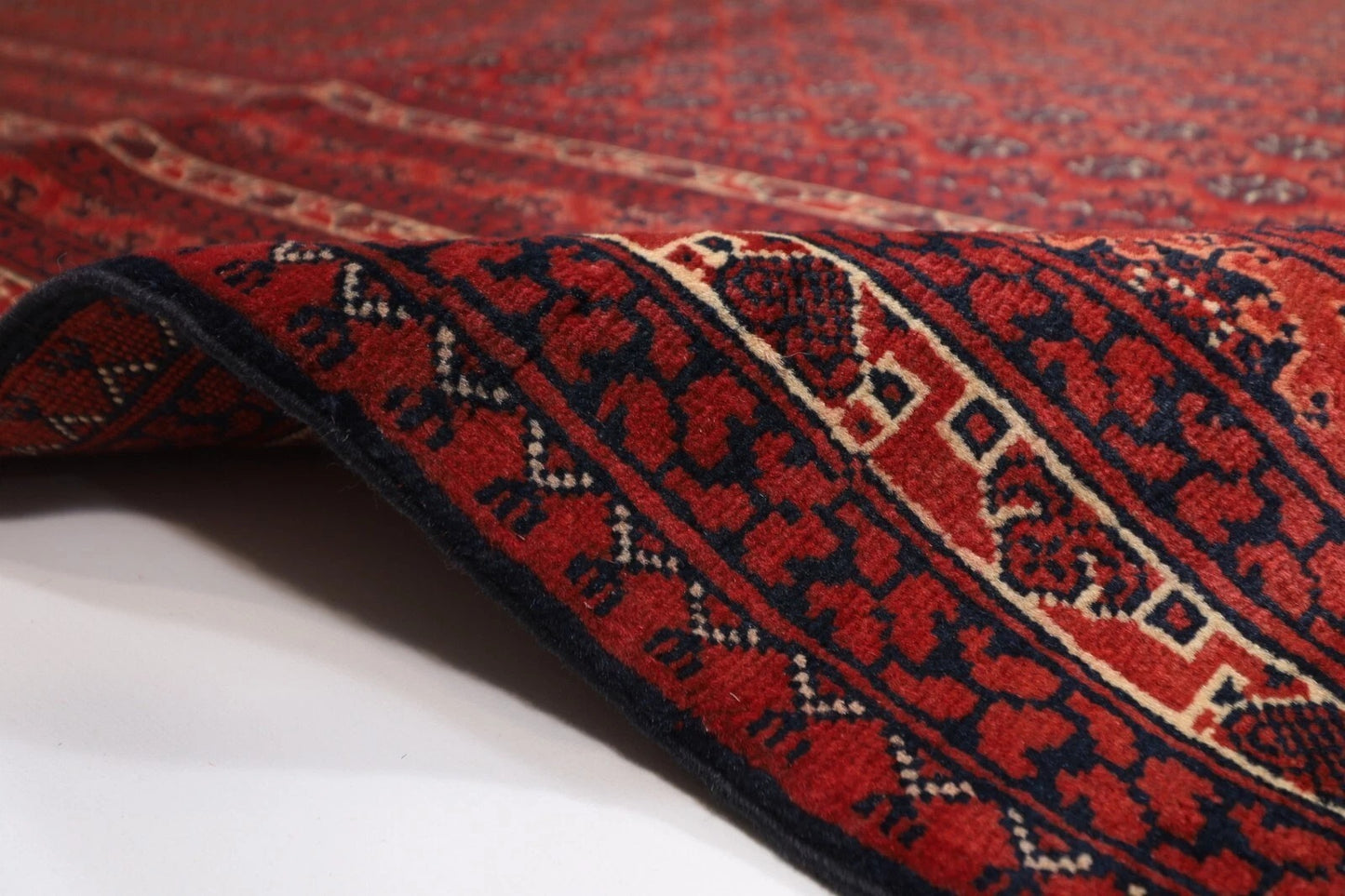 204 x 292 cm | Bokhara Afghan Tribal Hand Knotted Carpet