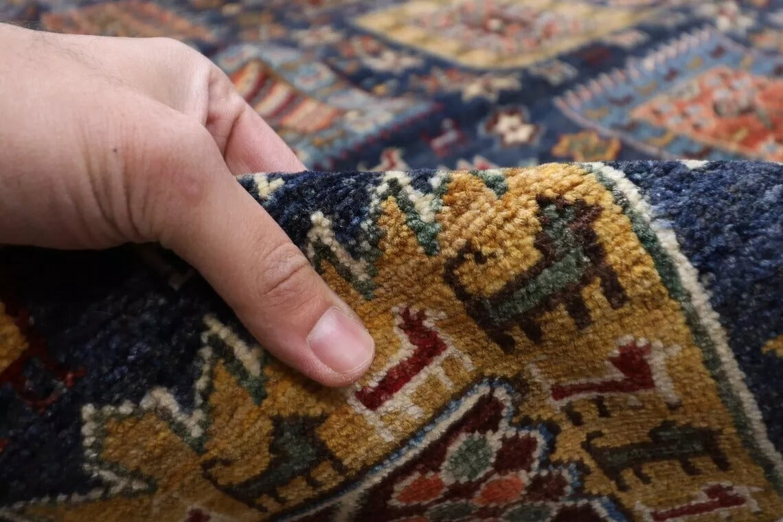 301 x 414 cm | Animal Pattern Afghan Tribal Hand Knotted Carpet