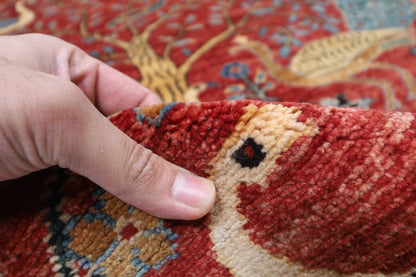 81 x 385 cm | Birds Afghan Tribal Hand Knotted Wool Runner