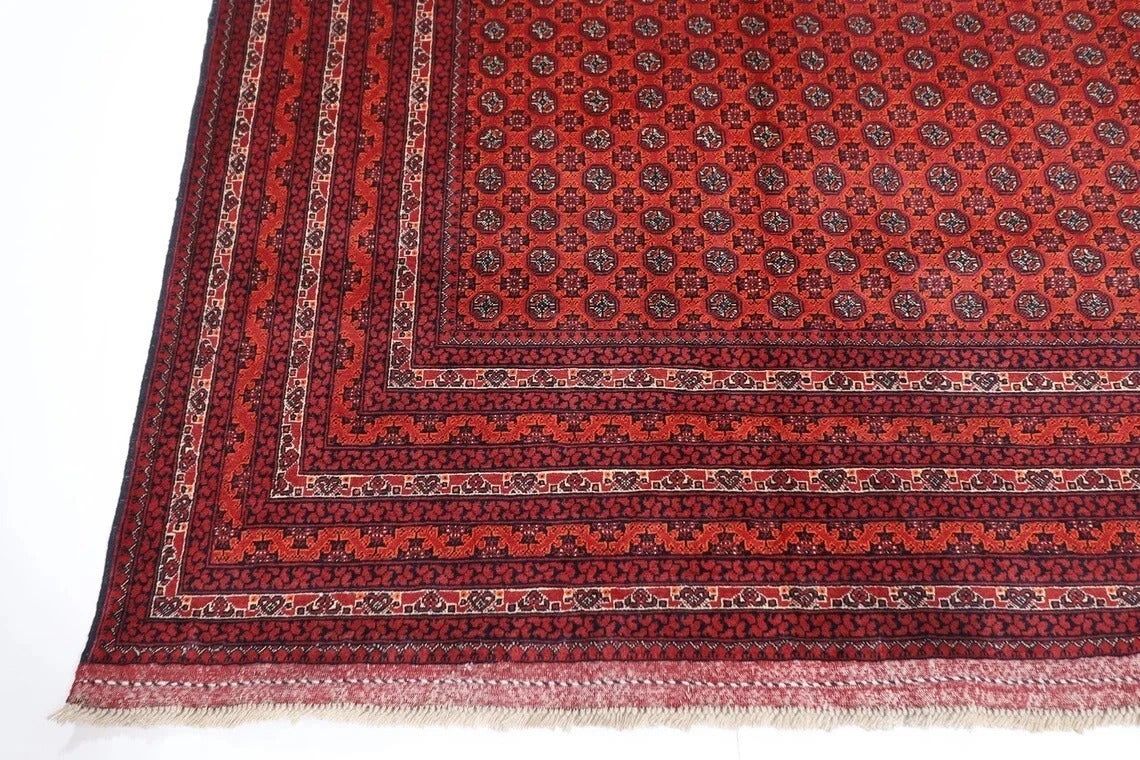250 x 346 cm | Mori Bokhara Afghan Tribal Hand Knotted Carpet