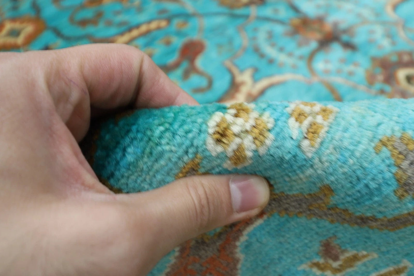 205 x 297 cm | Bidjar Turquoise Afghan Tribal Hand Knotted Carpet