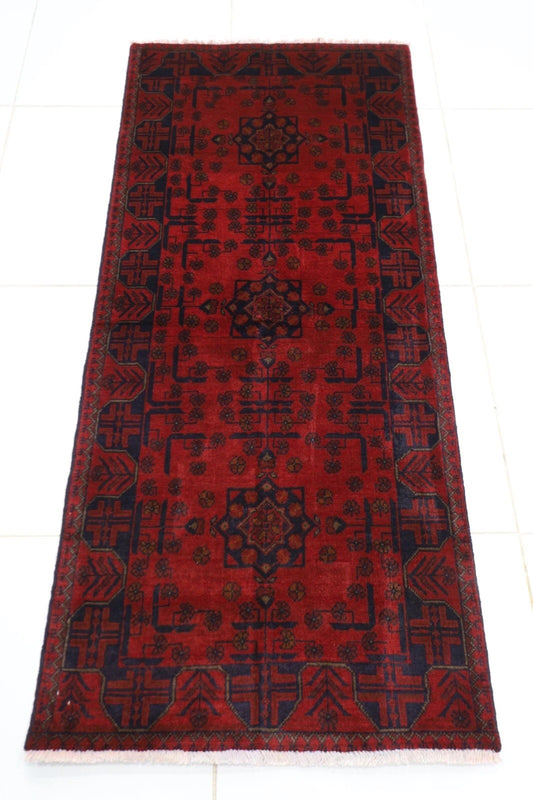 82 x 183 cm | Khal Mohammadi Afghan Tribal Hand Knotted Wool Runner