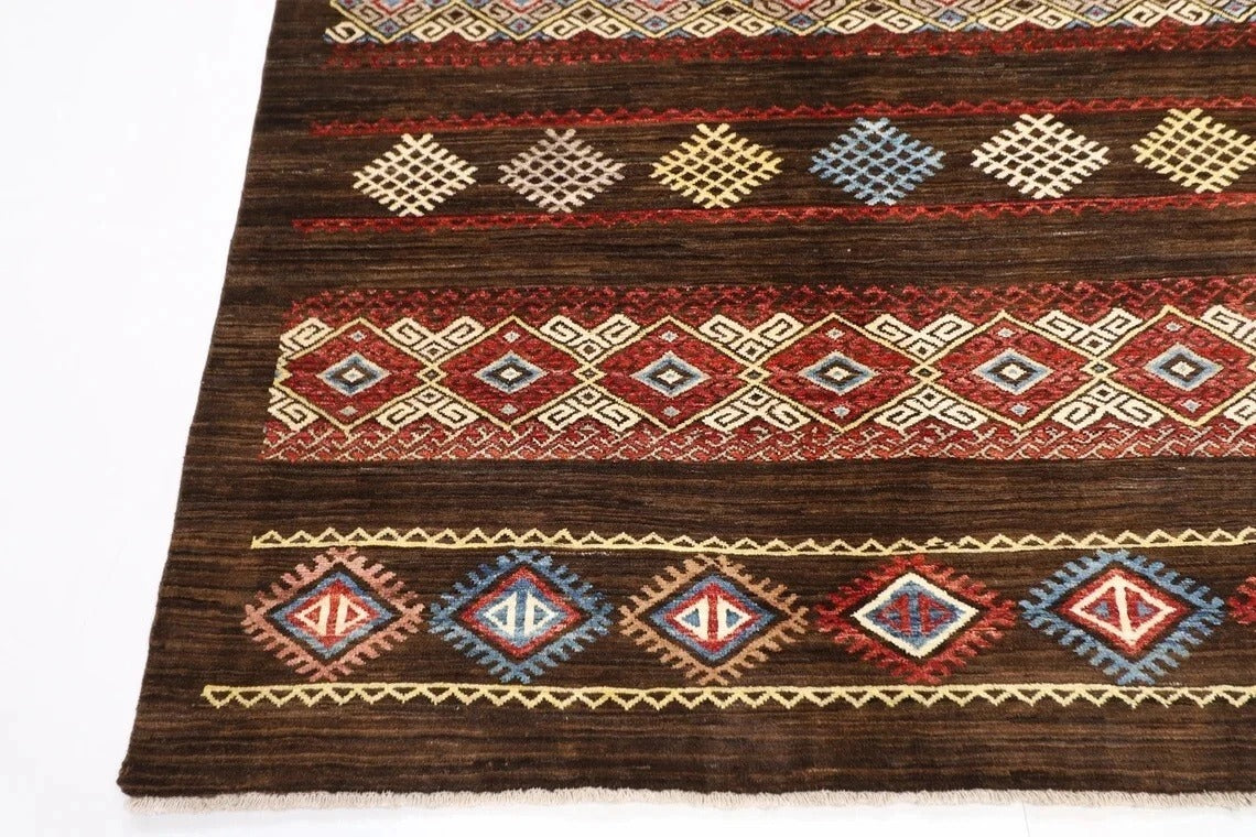 242 x 290 cm | Gabbeh Afghan Tribal Hand Knotted Carpet