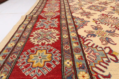 305 x 424 cm | Yakkish Beige Afghan Tribal Hand Knotted Carpet