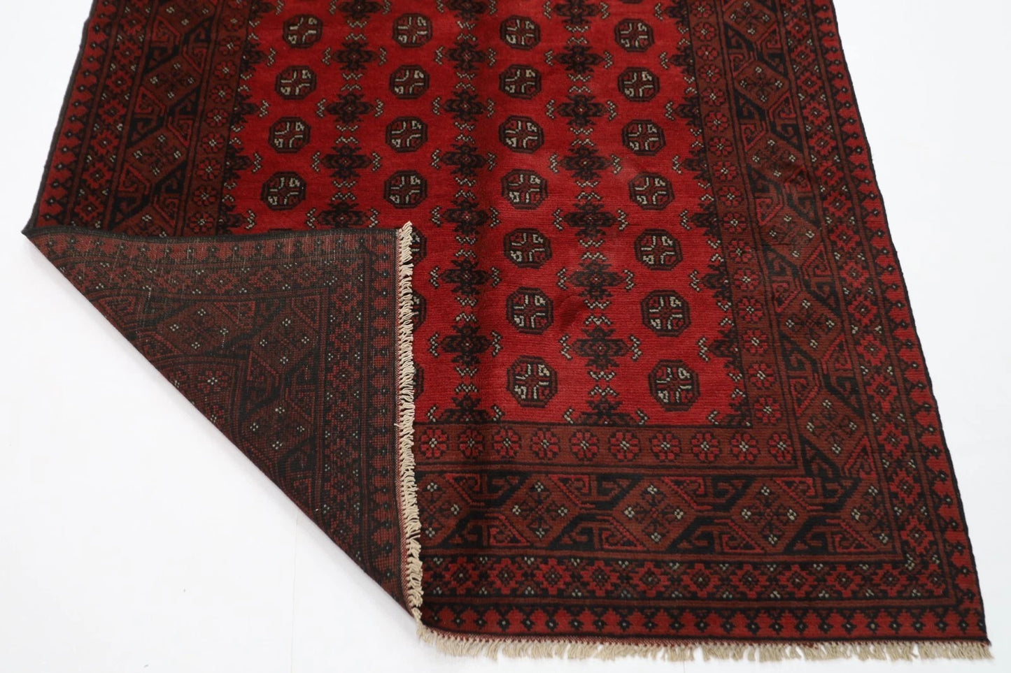 159 x 234 cm | Akja Bokhara Tribal Hand Knotted Wool Carpet