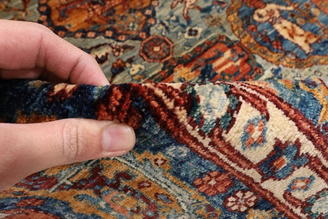 149 x 204 cm | Kerman Afghan Tribal Hand Knotted Veg Dye Wool Carpet