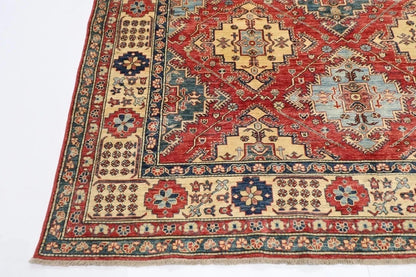 231 x 336 cm | Kazak Afghan Tribal Hand Knotted Carpet