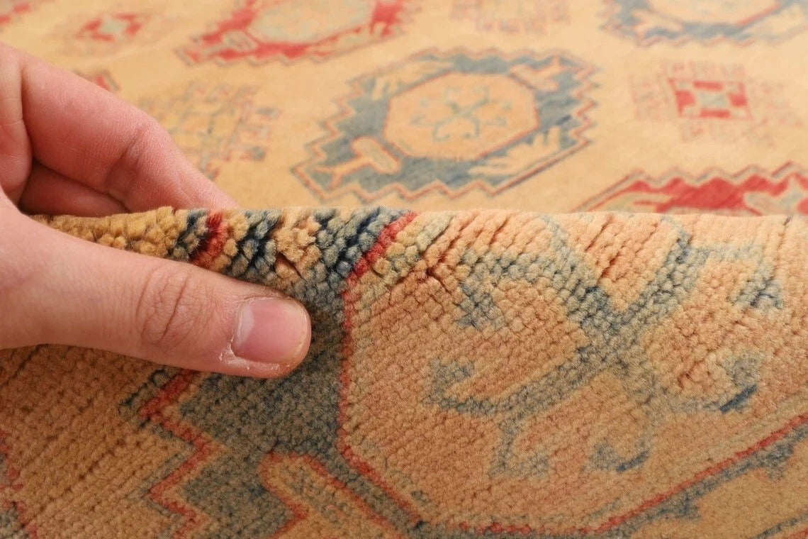 155 x 295 cm | Over Size Kazak Afghan Tribal Hand Knotted Veg Dye Wool Carpet