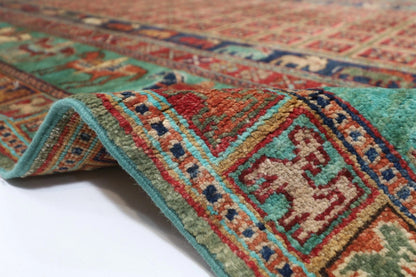 168 x 234 cm | Pazyryk Afghan Tribal Hand Knotted Veg Dye Wool Carpet
