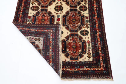 113 x 204 cm | Baluch Afghan Tribal Hand Knotted Veg Dye Wool carpet