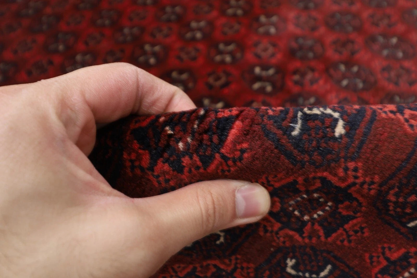 151 x 200 cm | Bokhara Tribal Hand Knotted Veg Dye Wool Carpet