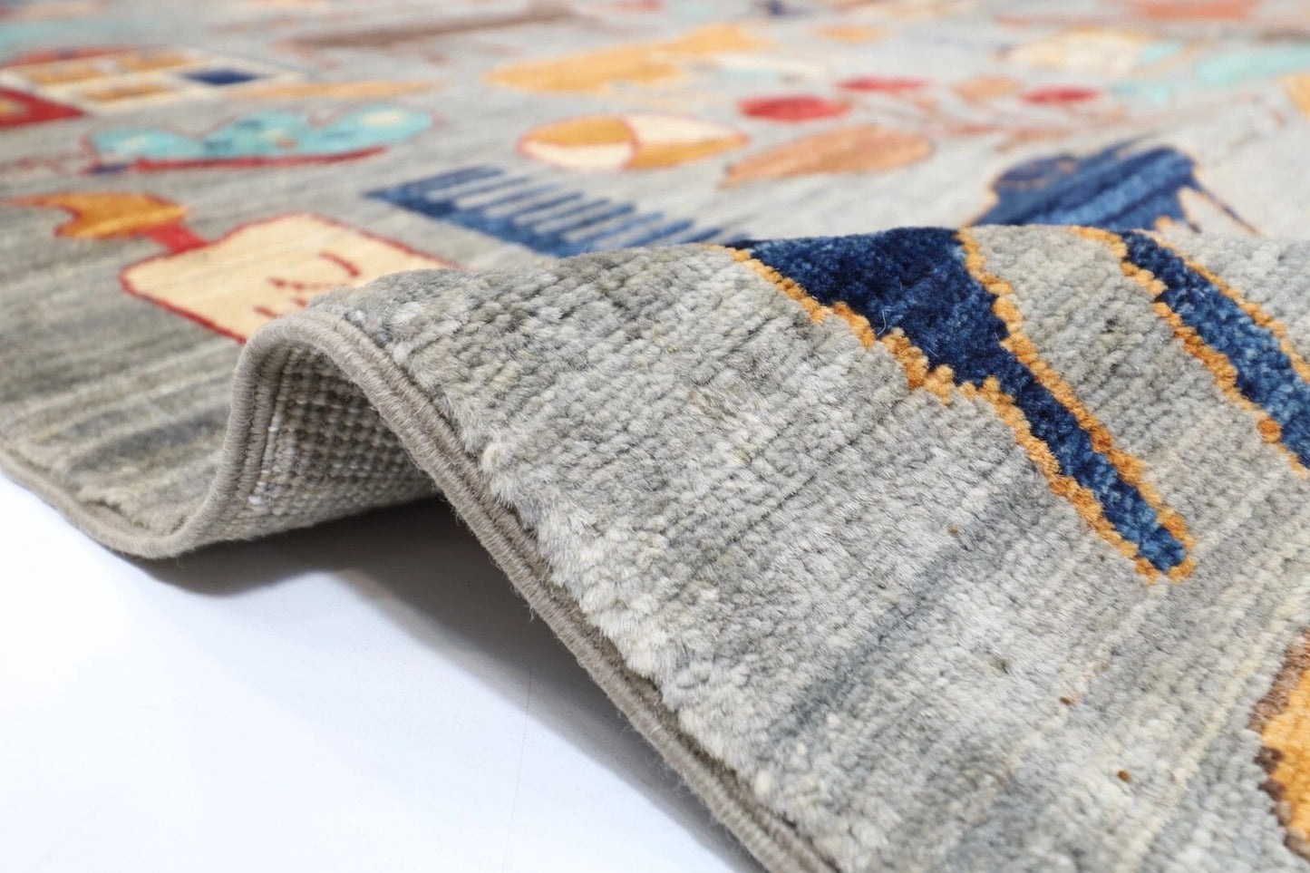 186 x 278 cm | Landscape Gabbeh Animal Afghan Tribal Hand Knotted Veg Dye Wool carpet