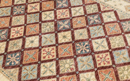 151 x 203 cm | Tribal Hand Knotted Veg Dye Wool Carpet