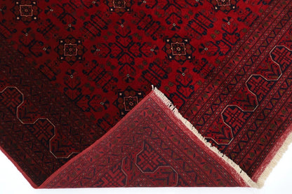 155 x 202 cm | Belgic Tribal Hand Knotted Veg Dye Wool Carpet