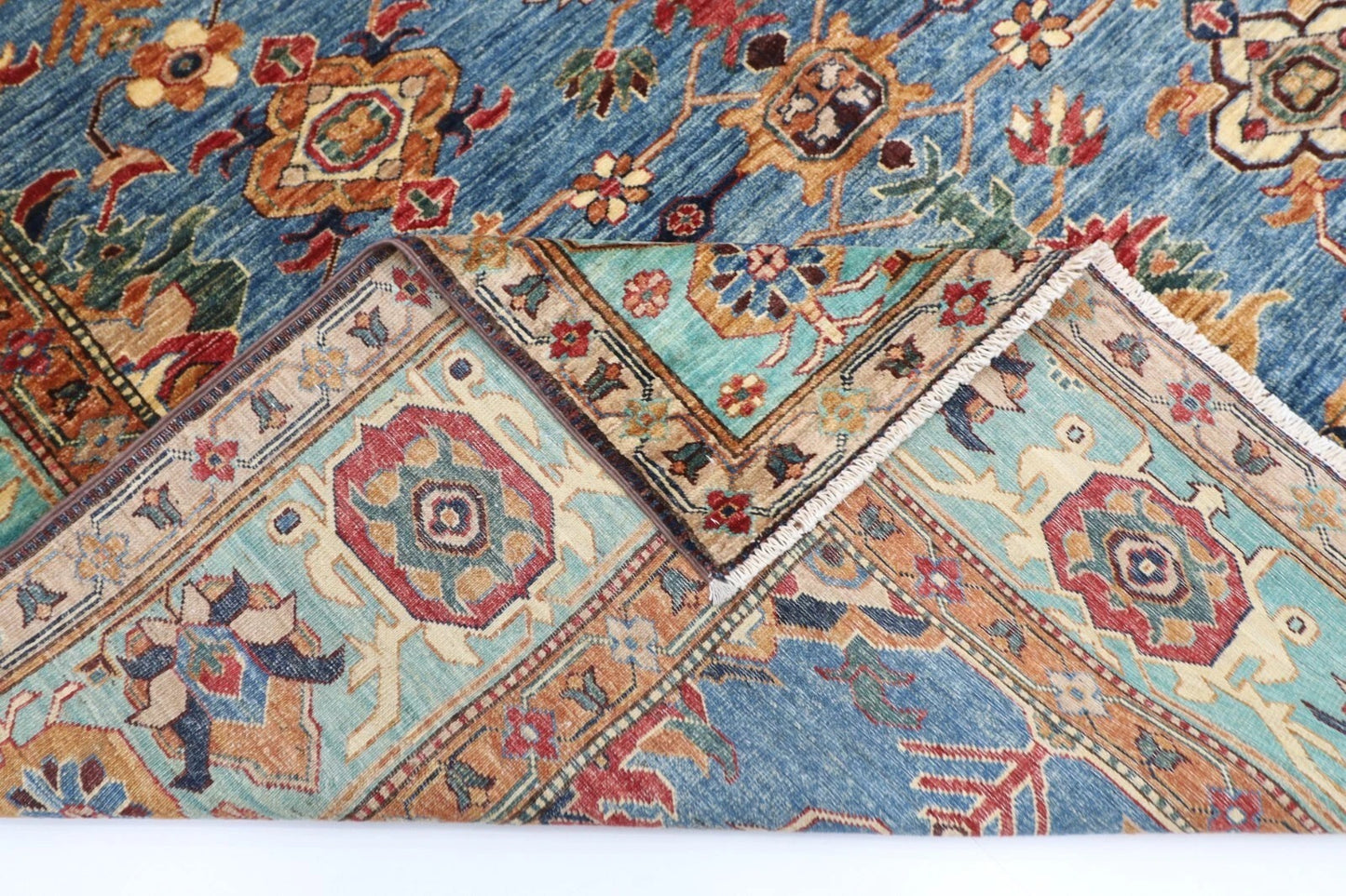 202 x 303 cm | Kazak Afghan Tribal Hand Knotted Carpet