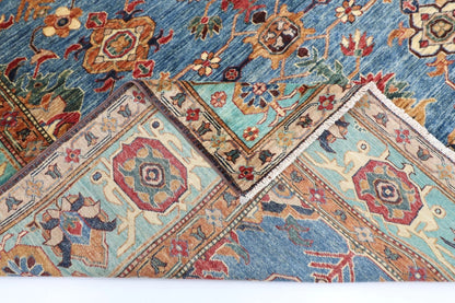 202 x 303 cm | Kazak Afghan Tribal Hand Knotted Carpet