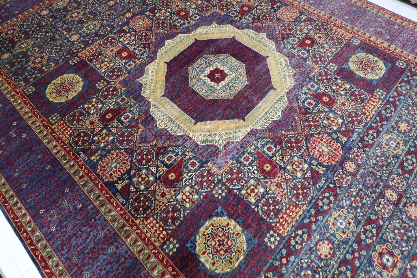 368 x 528 cm | Mamluk Afghan Tribal Hand Knotted Carpet