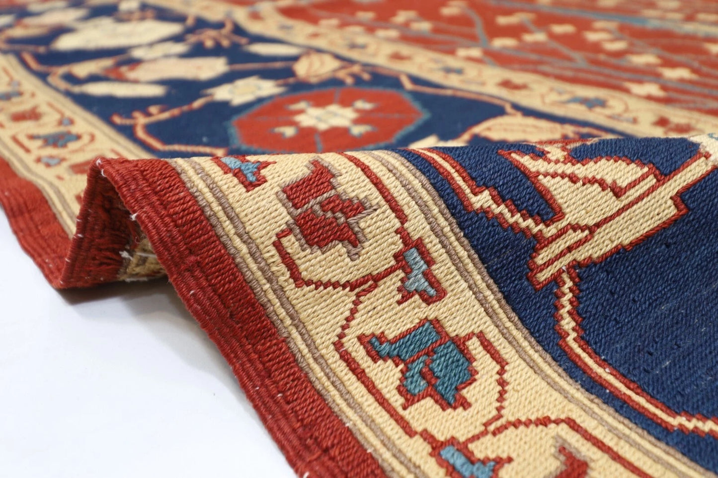 172 x 230 cm | Flat Weaved Afghan Tribal Hand Knotted Veg Dye Wool Carpet