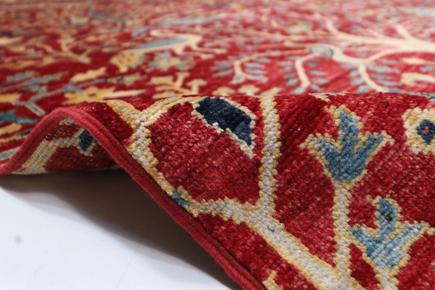 303 x 419 cm | Birds Red Afghan Tribal Hand Knotted Carpet
