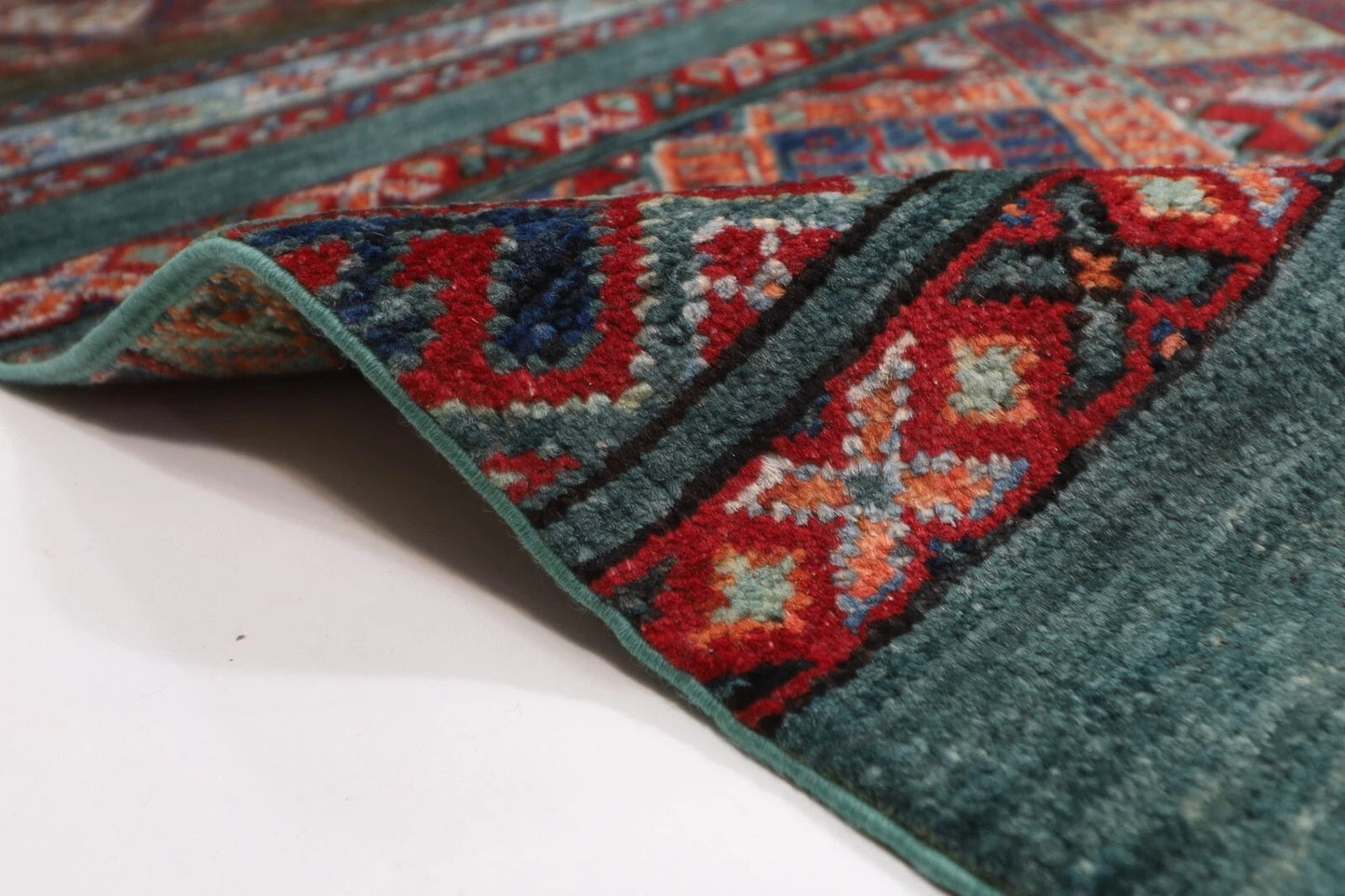 169 x 253 cm | Khorjun Afghan Tribal Hand Knotted Veg Dye Wool Carpet
