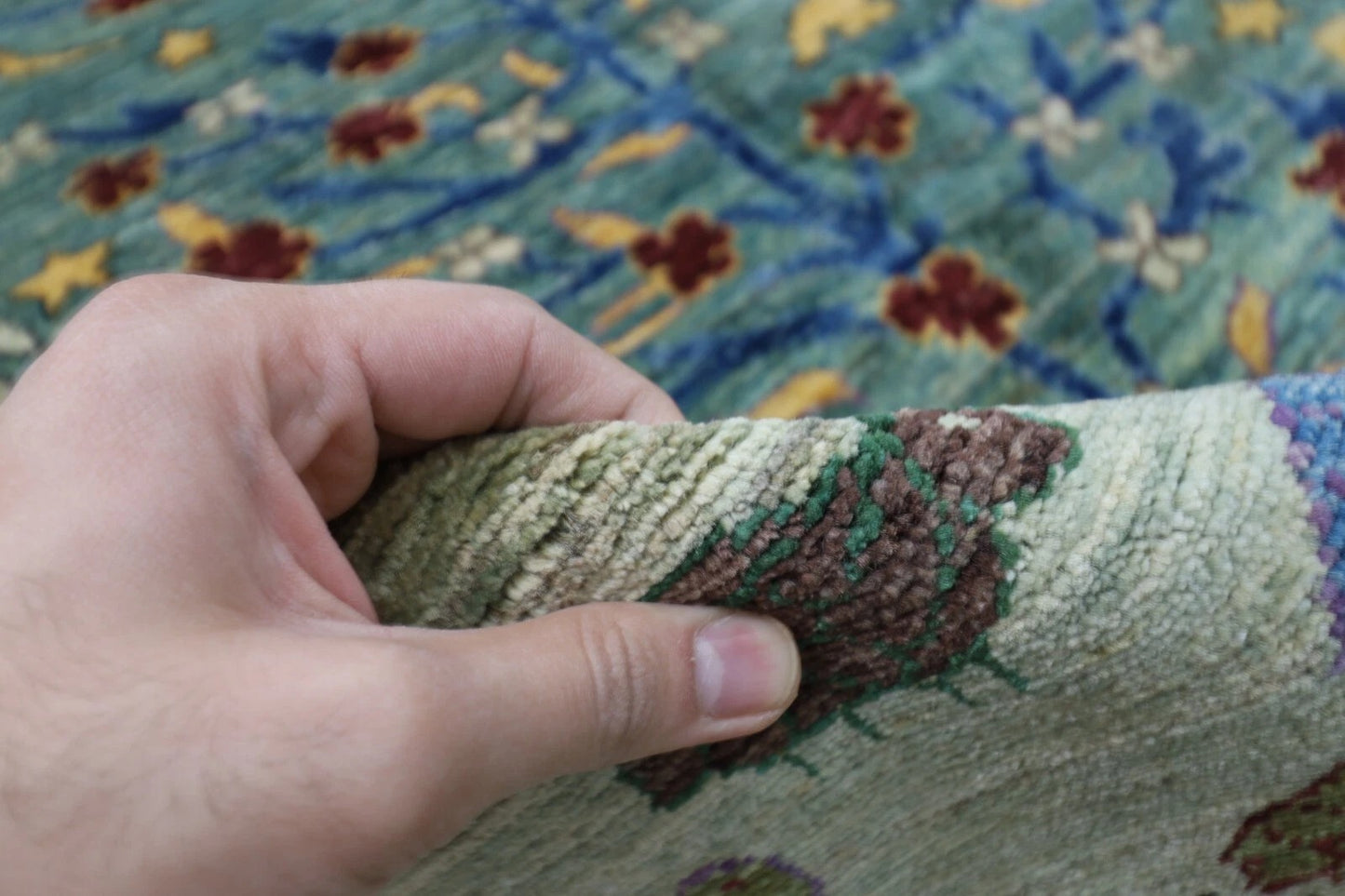 170 x 248 cm | Tree Afghan Tribal Hand Knotted Veg Dye Wool Carpet