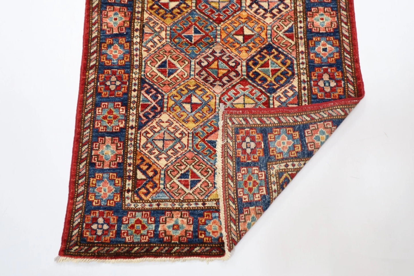 80 x 268 cm | Shawl Afghan Tribal Hand Knotted Wool Runner