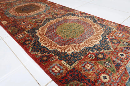 82 x 680 cm | Mamluk Afghan Tribal Hand Knotted Wool Runner