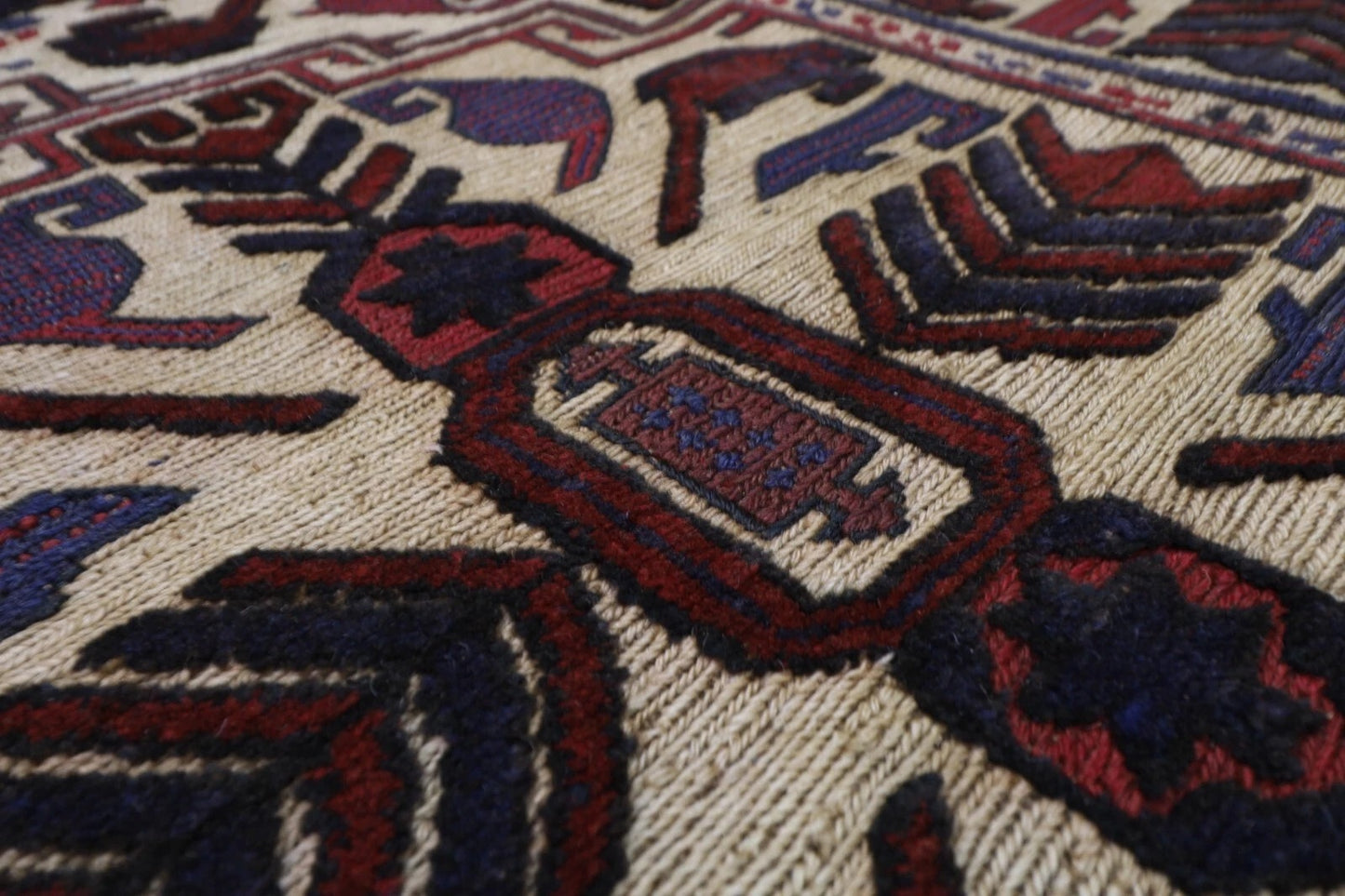 202 x 272 cm | Vintage Flat Weaved Kilim Afghan Tribal Hand Knotted Carpet