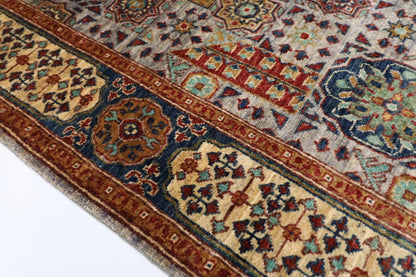 153 x 201 cm | Mamluk Afghan Tribal Hand Knotted Veg Dye Wool carpet