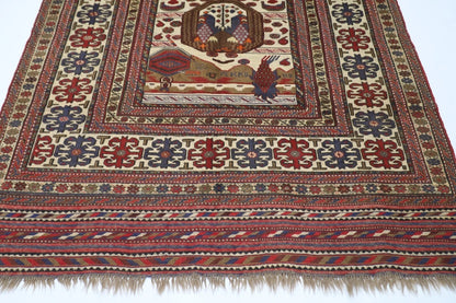 188 x 280 cm | Barjesta Flat Weaved Afghan Tribal Hand Knotted Wool Carpet kilim