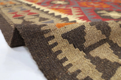 157 x 250 cm | Flat Weave Afghan Tribal Hand Knotted Veg Dye Wool Carpet