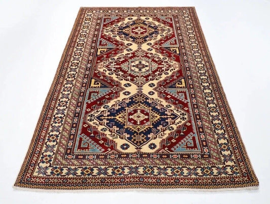 152 x 223 cm | Shirvan Tribal Hand Knotted Veg Dye Wool Carpet