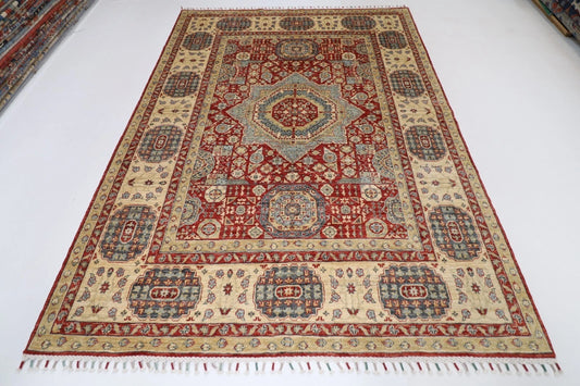 207 x 284 cm | Mamluk Afghan Tribal Hand Knotted Carpet