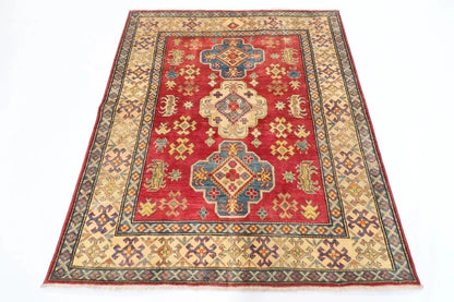 153 x 183 cm | Kazak Tribal Hand Knotted Veg Dye Wool Carpet