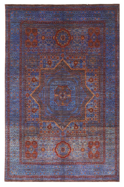 174 x 245 cm | Mamluk Afghan Tribal Hand Knotted Veg Dye Wool Carpet