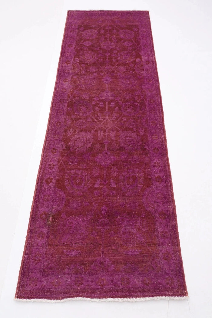 76 x 235 cm | Over Dyed Afghan Tribal Hand Knotted Wool Runner
