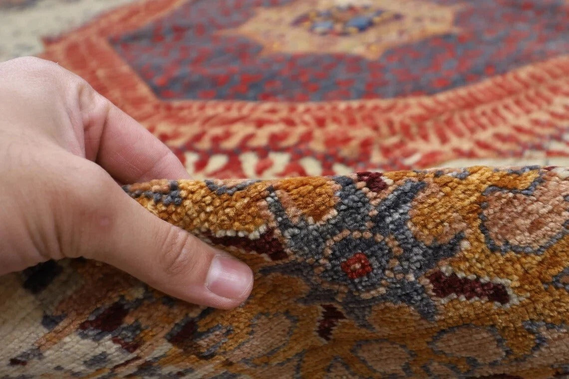 271 x 362 cm | Abstract Mamluk Afghan Hand Knotted Carpet