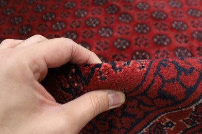 194 x 298 cm | Bokhara Afghan Tribal Hand Knotted Carpet