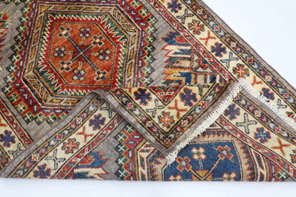 74 x 243 cm | Kazak Afghan Tribal Hand Knotted Wool Runner