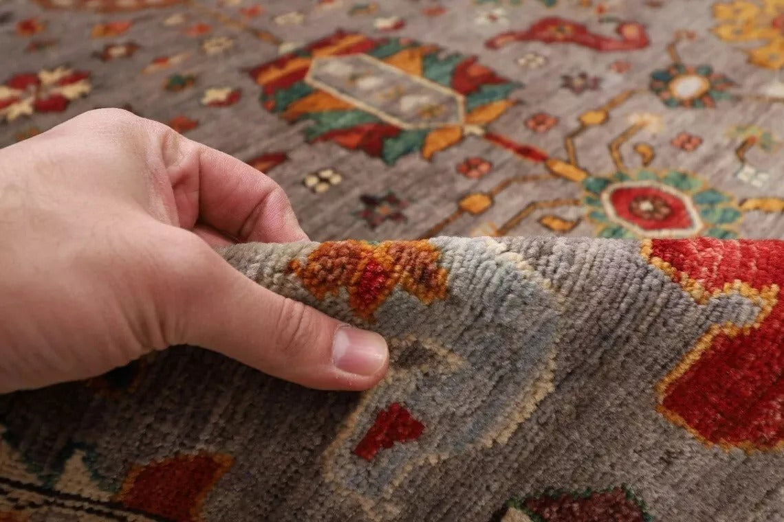 186 x 270 cm |  Bidjar Gray Afghan Tribal Hand Knotted Veg Dye Wool carpet