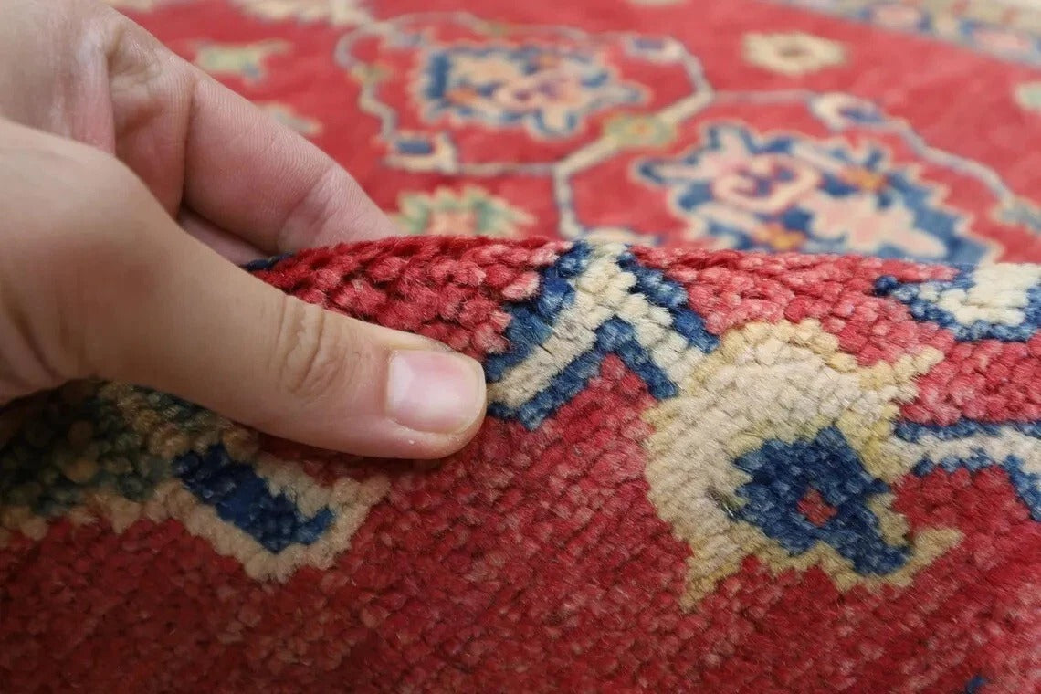 202 x 283 cm | Kazak Afghan Tribal Hand Knotted Carpet
