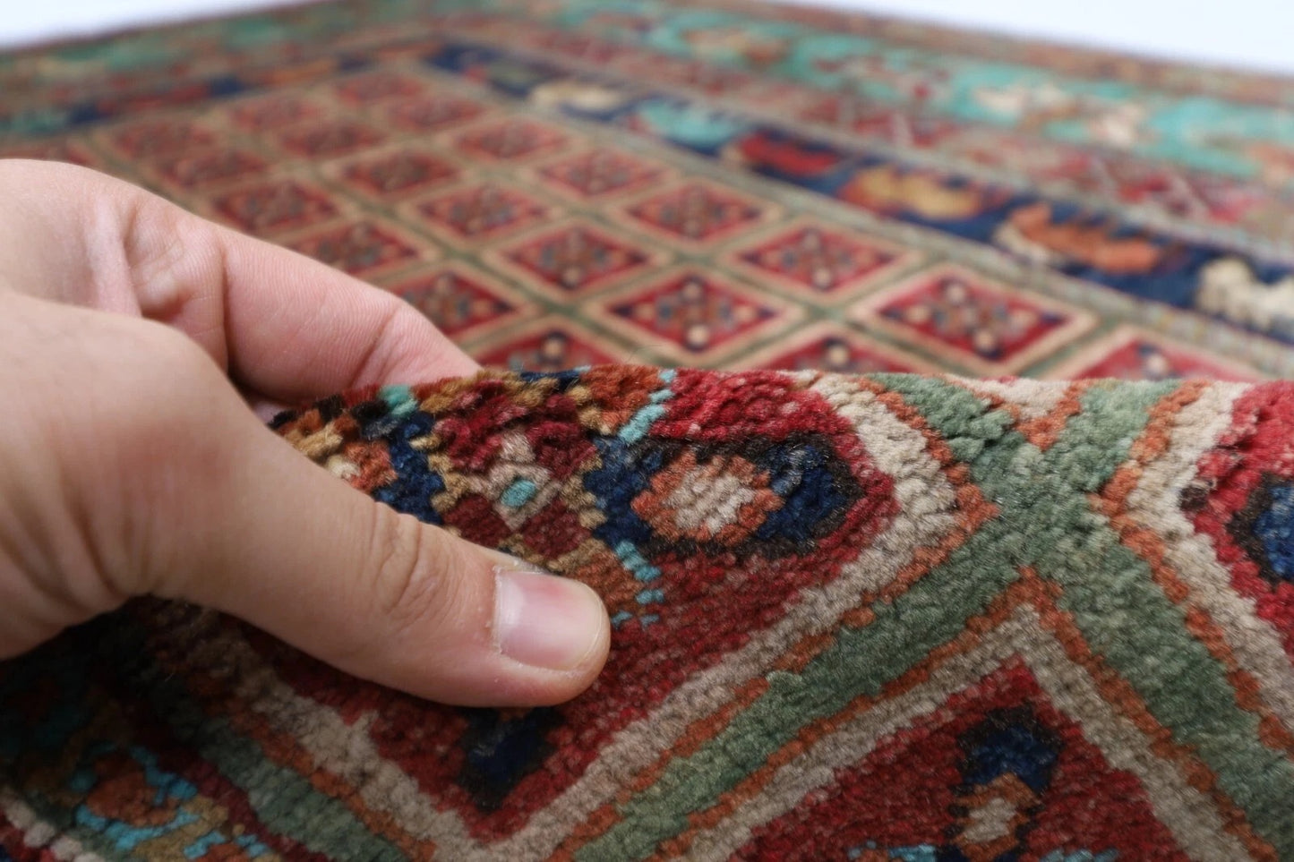 168 x 234 cm | Pazyryk Afghan Tribal Hand Knotted Veg Dye Wool Carpet
