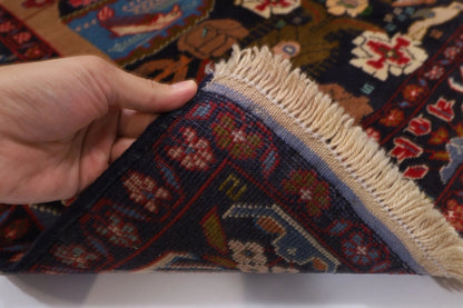122 x 207 cm | Baluch Afghan Tribal Hand Knotted Veg Dye Wool carpet